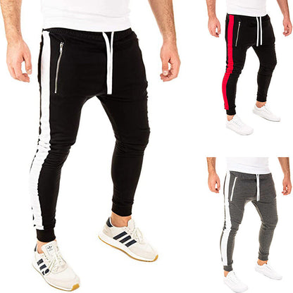 Herren Jogginghose Sportlich Elastisch Mit Reißverschlusstaschen - BerlinGlamour