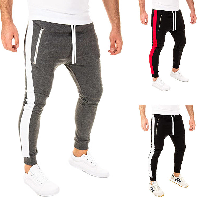 Herren Jogginghose Sportlich Elastisch Mit Reißverschlusstaschen