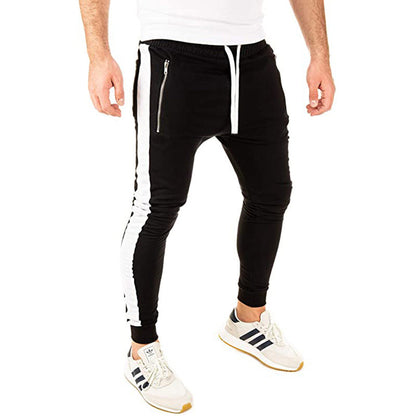 Herren Jogginghose Sportlich Elastisch Mit Reißverschlusstaschen