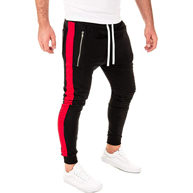 Herren Jogginghose Sportlich Elastisch Mit Reißverschlusstaschen