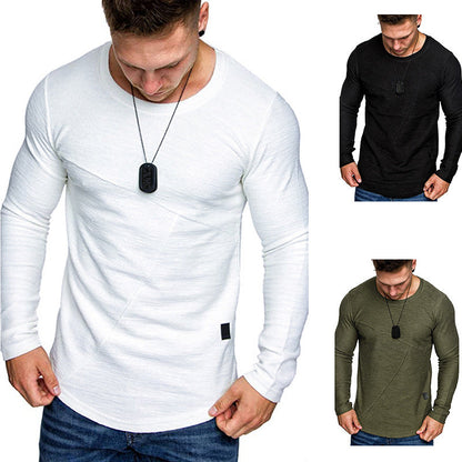 Herren Langarmshirt Modern Strukturdesign Komfort Passform