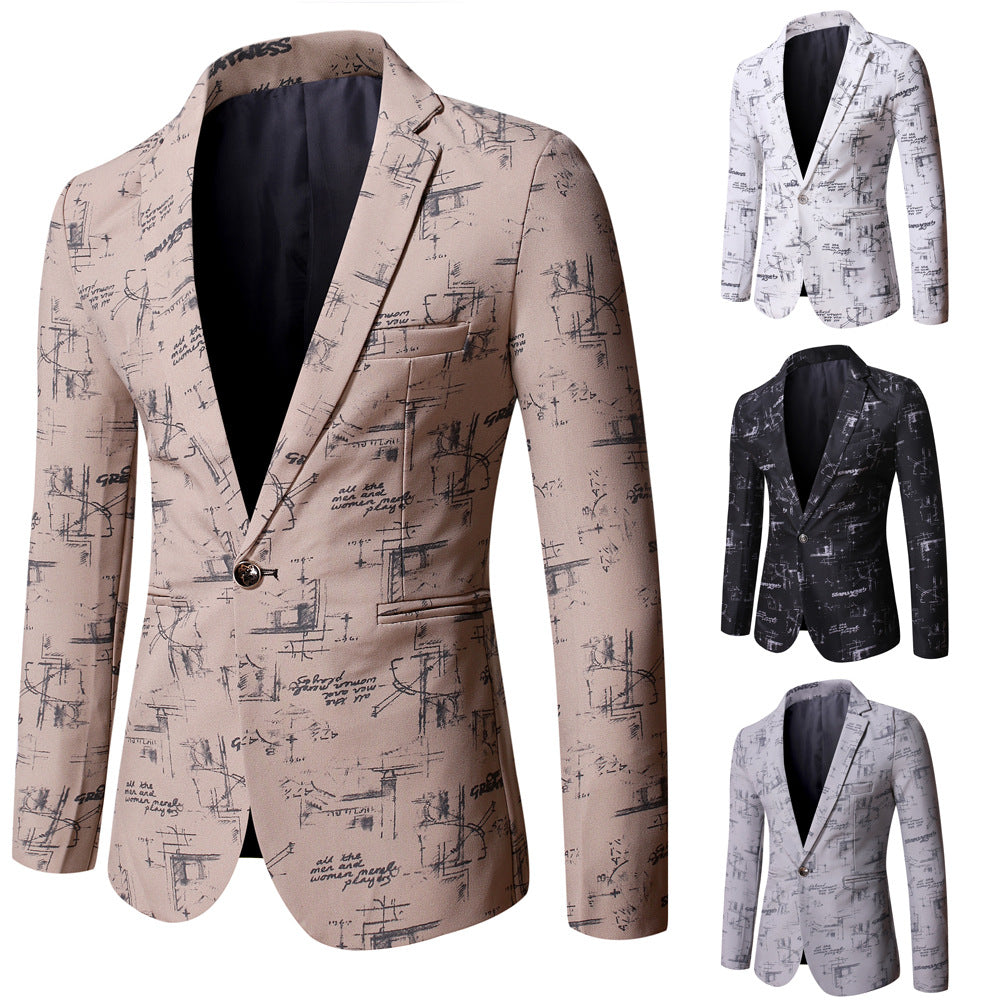 Herren Blazer Modern mit stylishem Druckdesign - BerlinGlamour