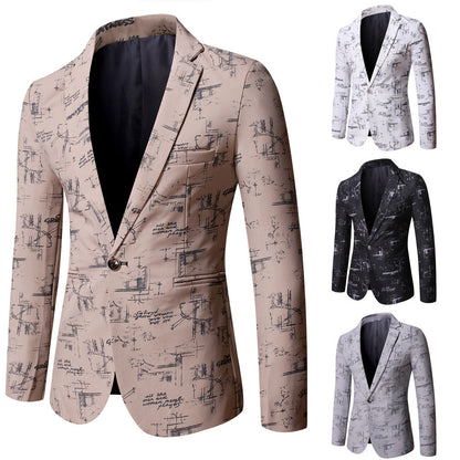 Herren Blazer Modern mit stylishem Druckdesign - BerlinGlamour
