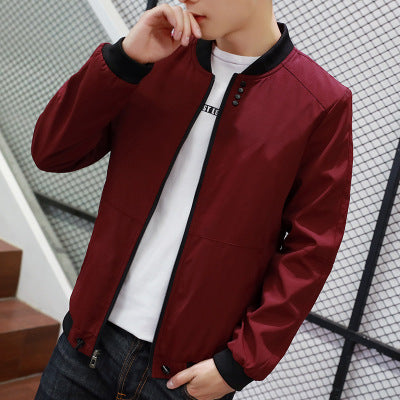 Herren Jacke Freizeit Modern mit Druckknöpfen und Taschen