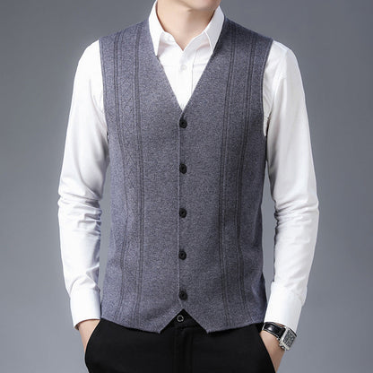 Herren Strickweste Elegante Modern Schwarz