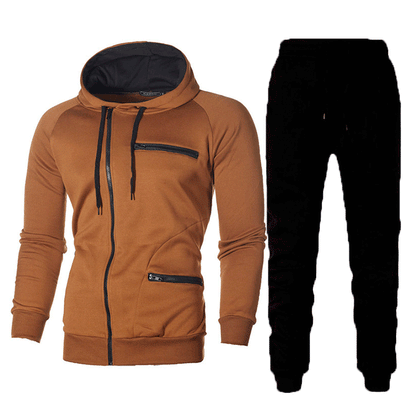 Herren Sportset Hoodie Jogginghose Set Sportlich Funktionell Modern