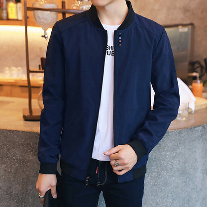 Herren Jacke Freizeit Modern mit Druckknöpfen und Taschen