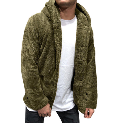 Herren Fleecejacke Warm Kuschelig Grau