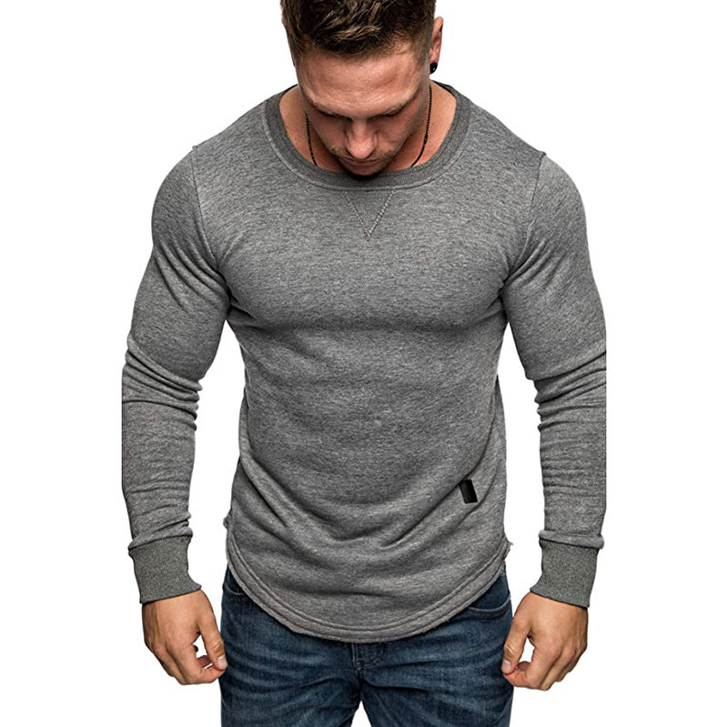 Herren T-Shirt Langarm Sportlich Strukturiert Modern