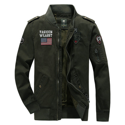 Herren Bomberjacke Modern mit Patches und Logo