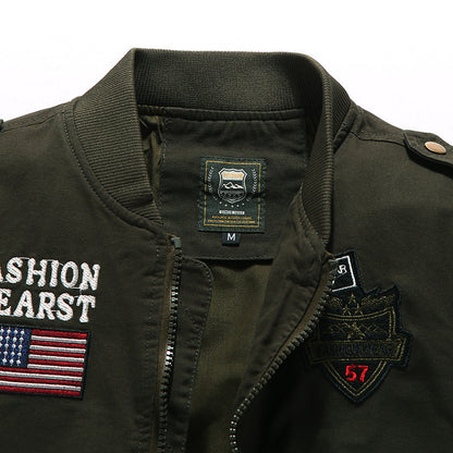 Herren Bomberjacke Modern mit Patches und Logo