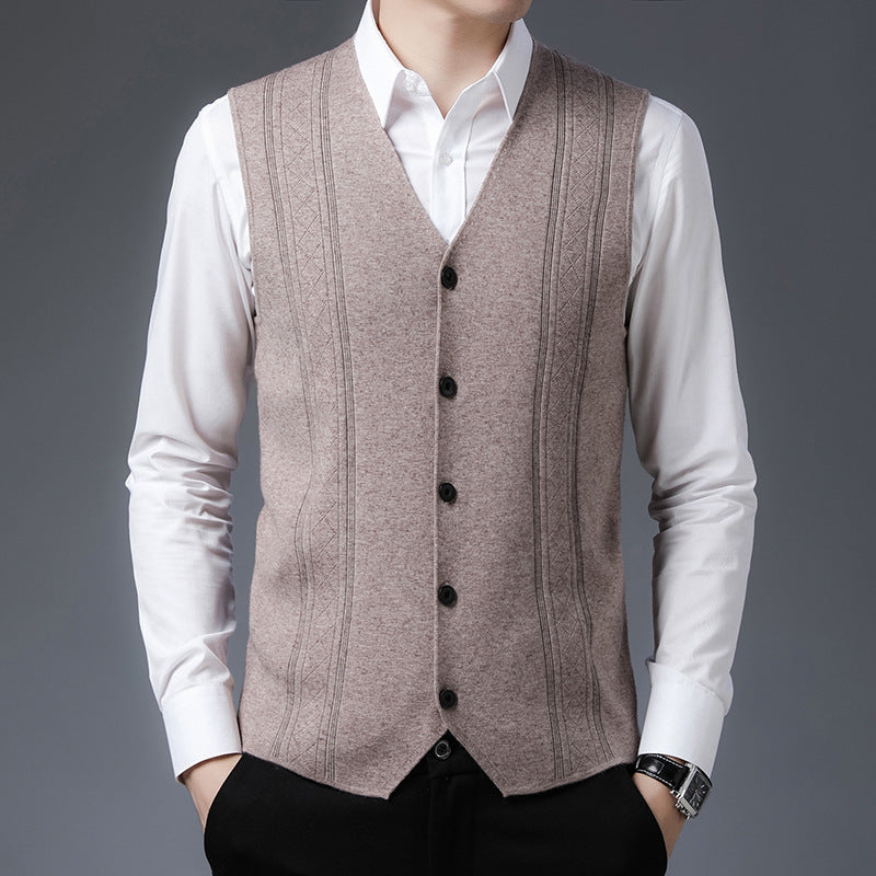 Herren Strickweste Elegante Modern Schwarz