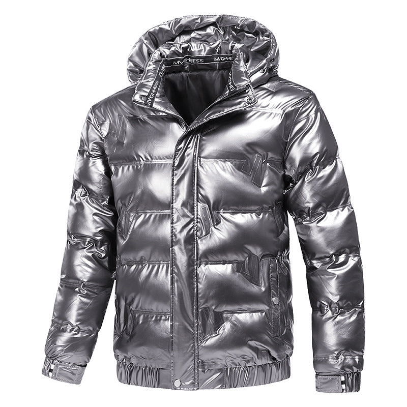 Herren Funktionsjacke Glänzend Wasserabweisend mit Kapuze