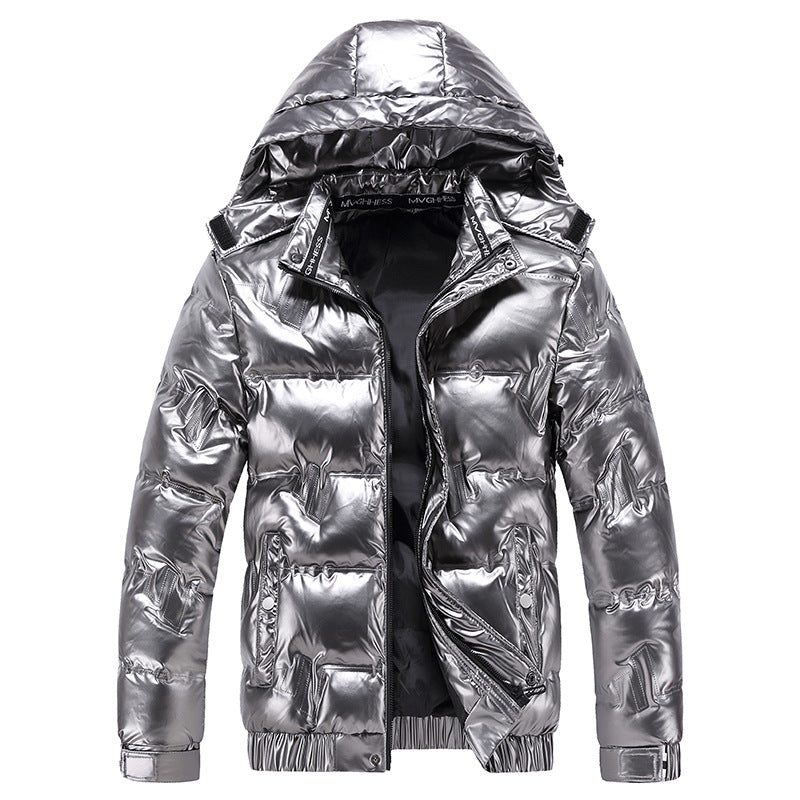 Herren Funktionsjacke Glänzend Wasserabweisend mit Kapuze