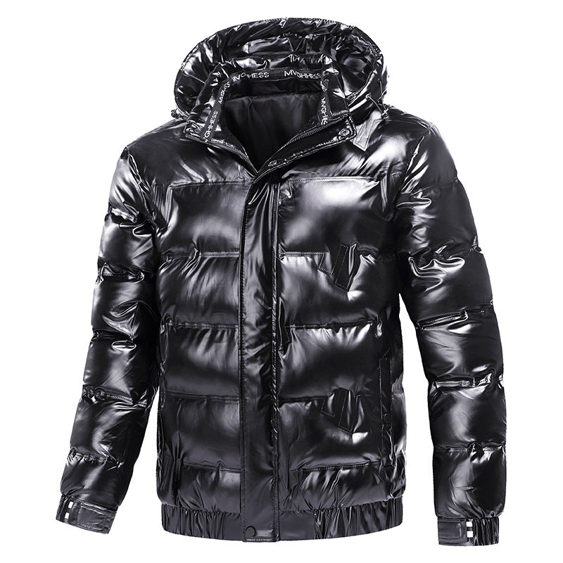 Herren Funktionsjacke Glänzend Wasserabweisend mit Kapuze