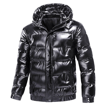 Herren Funktionsjacke Glänzend Wasserabweisend mit Kapuze