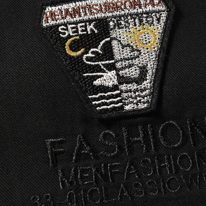Herren Bomberjacke Modern mit Patches und Nieten