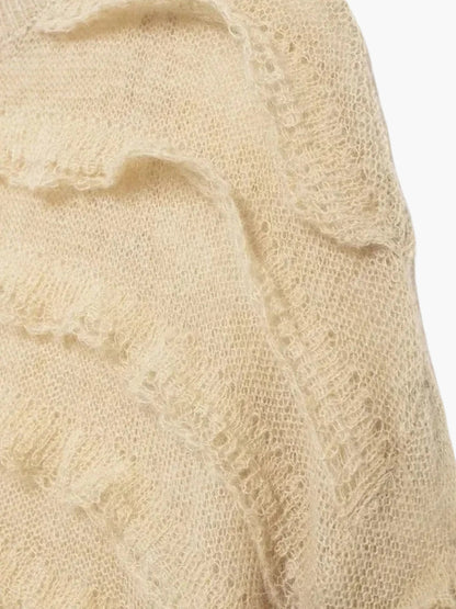 Damen Strickpullover Warm Gemütlich Strukturiert