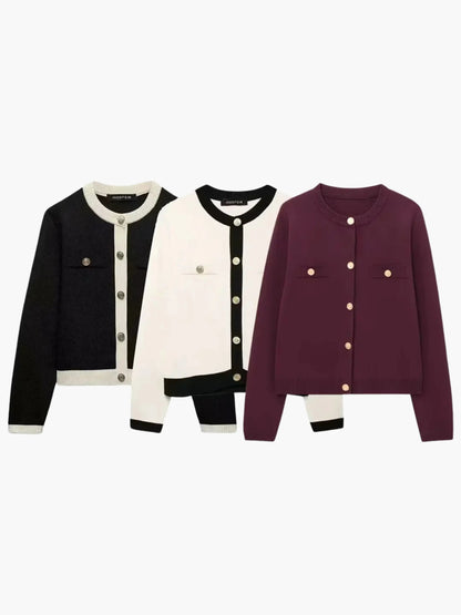 Strickjacke Damen Knopfleiste Modern