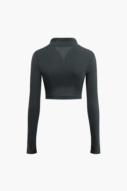 Sportliches Zweiteiler-Set mit Zip-Jacke und Plissee-Rock Damen