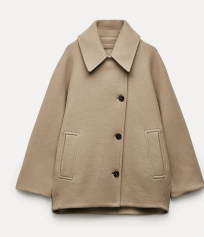 Großer Wollmantel Oversized Damenwarm Mantel