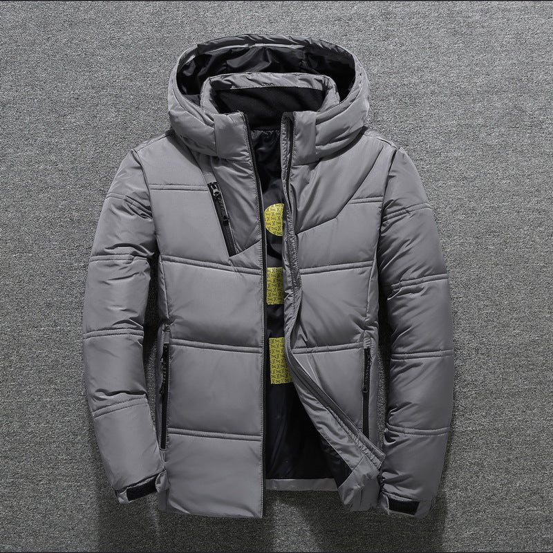 Herren Winterjacke Gesteppt Warm Mit Kapuze
