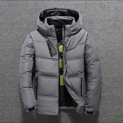 Herren Winterjacke Gesteppt Warm Mit Kapuze