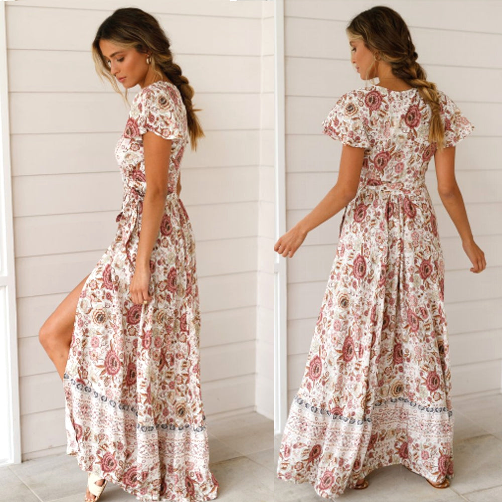 Blumenkleid Damen Sexy Sommerkleid