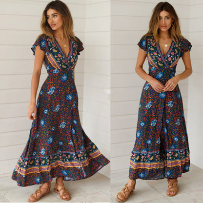 Blumenkleid Damen Sexy Sommerkleid
