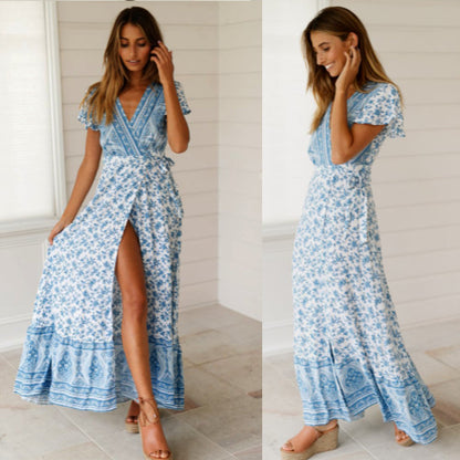 Blumenkleid Damen Sexy Sommerkleid