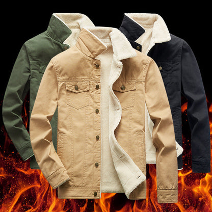 Herren Outdoorjacke Warm Isoliert Fleece Winterjacke - BerlinGlamour