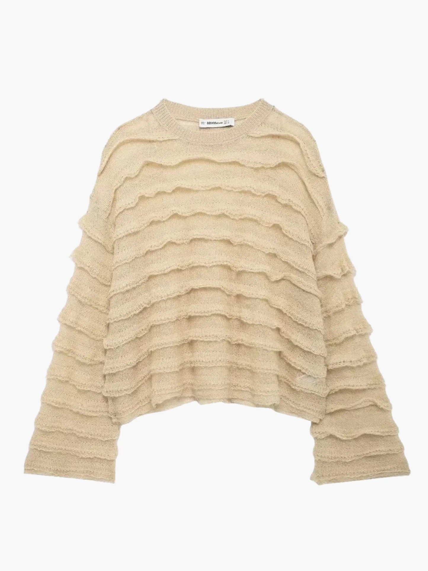 Damen Strickpullover Warm Gemütlich Strukturiert