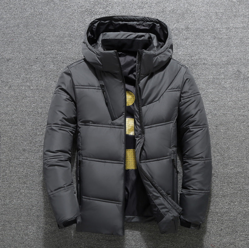 Herren Winterjacke Gesteppt Warm Mit Kapuze