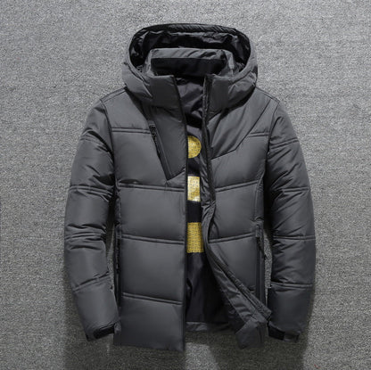 Herren Winterjacke Gesteppt Warm Mit Kapuze