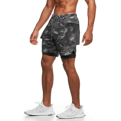 Herren Laufshorts Atmungsaktiv mit Reißverschlusstaschen