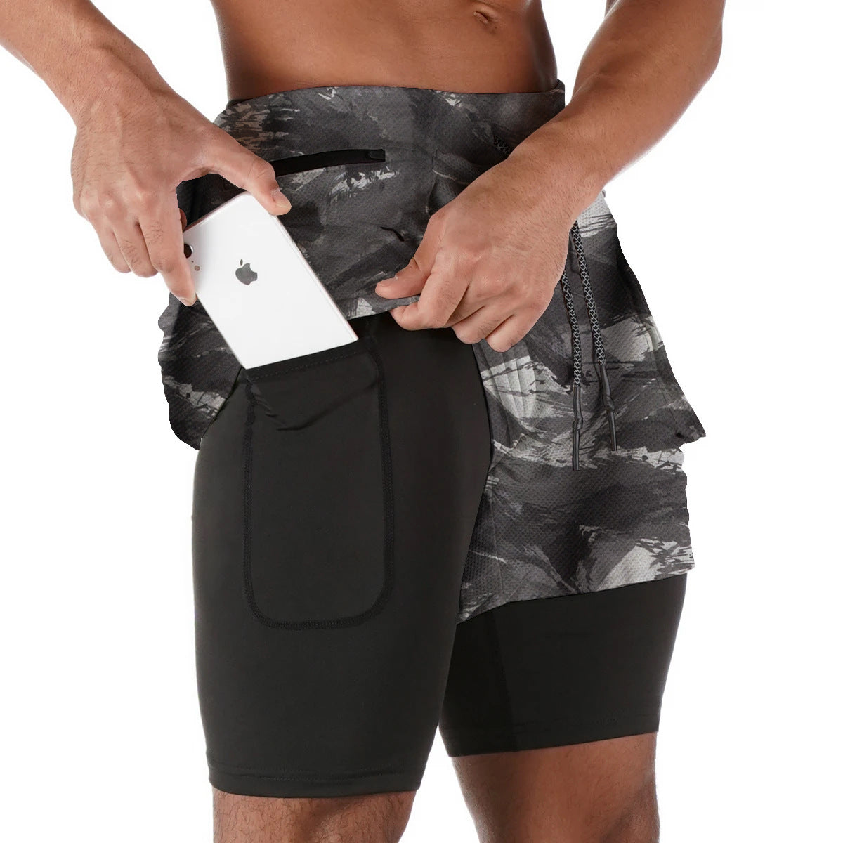 Herren Laufshorts Atmungsaktiv mit Reißverschlusstaschen - BerlinGlamour