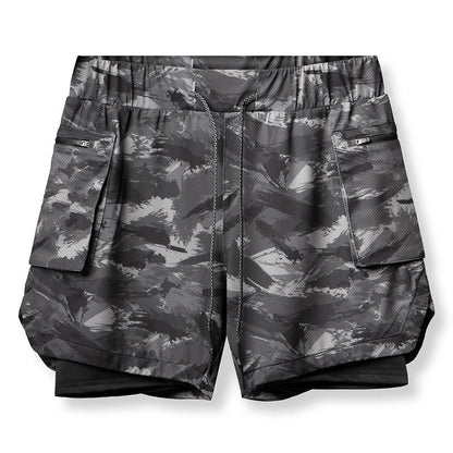 Herren Laufshorts Atmungsaktiv mit Reißverschlusstaschen