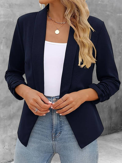 Stilvoller Damenblazer Offene Vorderseite Modern - BerlinGlamour