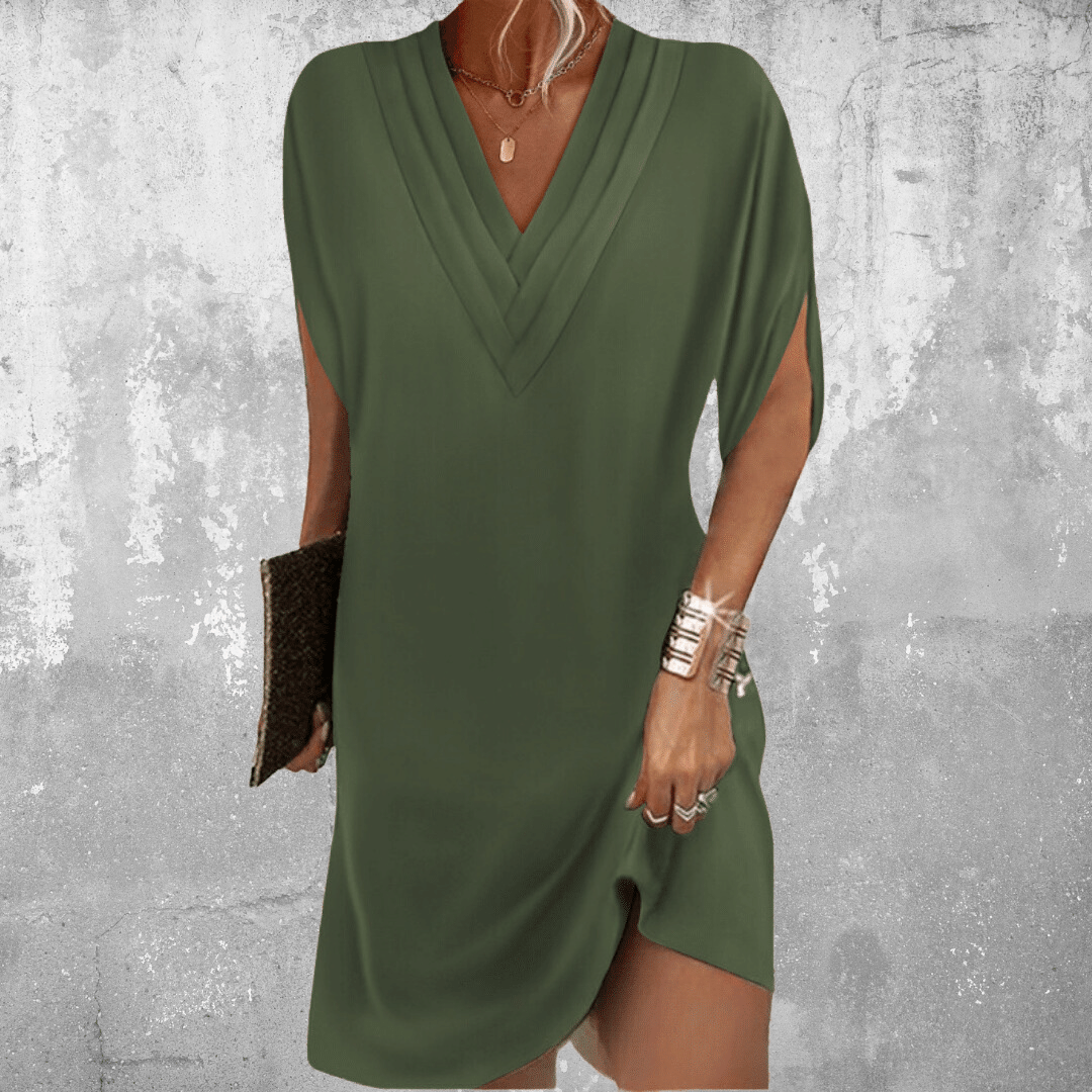 Boho-Kleid V-Ausschnitt Frauen Sommerkleid - BerlinGlamour
