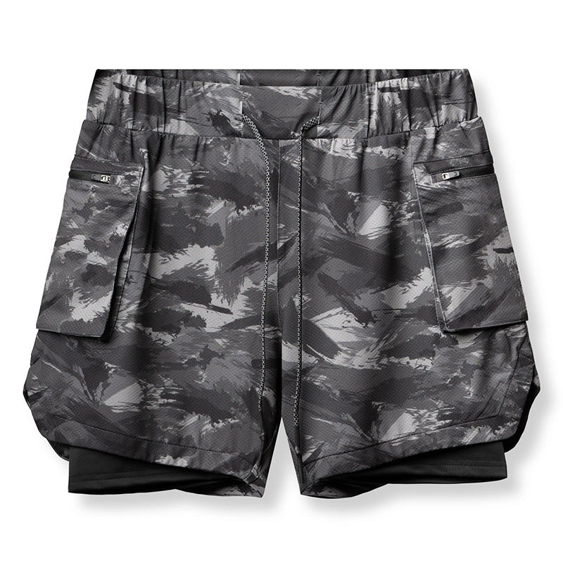 Herren Laufshorts Atmungsaktiv mit Reißverschlusstaschen