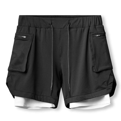 Herren Laufshorts Atmungsaktiv mit Reißverschlusstaschen
