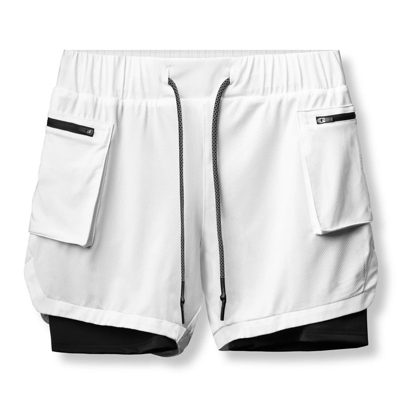 Herren Laufshorts Atmungsaktiv mit Reißverschlusstaschen