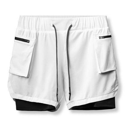 Herren Laufshorts Atmungsaktiv mit Reißverschlusstaschen
