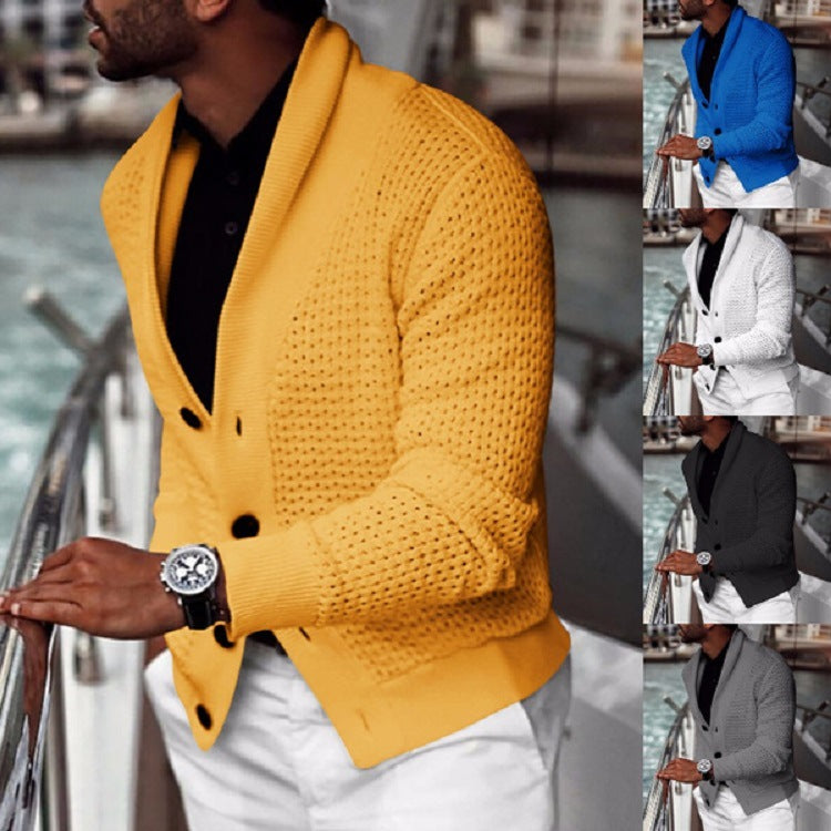Herren Strickcardigan Lässig Modern mit Lochmuster - BerlinGlamour