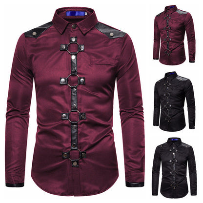 Herren Hemd Modern mit Kontrastnähten Elegantes Design