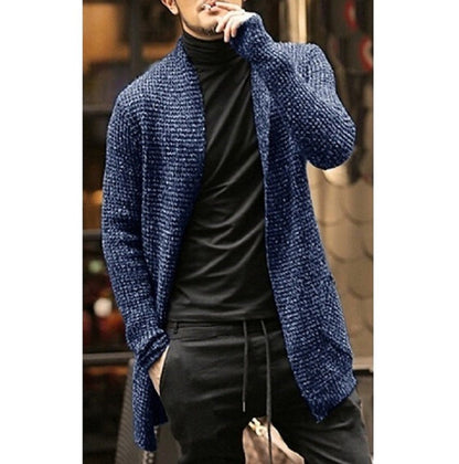 Herren Strickcardigan Eleganter Offener Vorderteil Lässig Modern