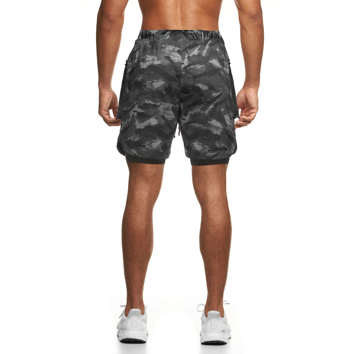 Herren Laufshorts Atmungsaktiv mit Reißverschlusstaschen