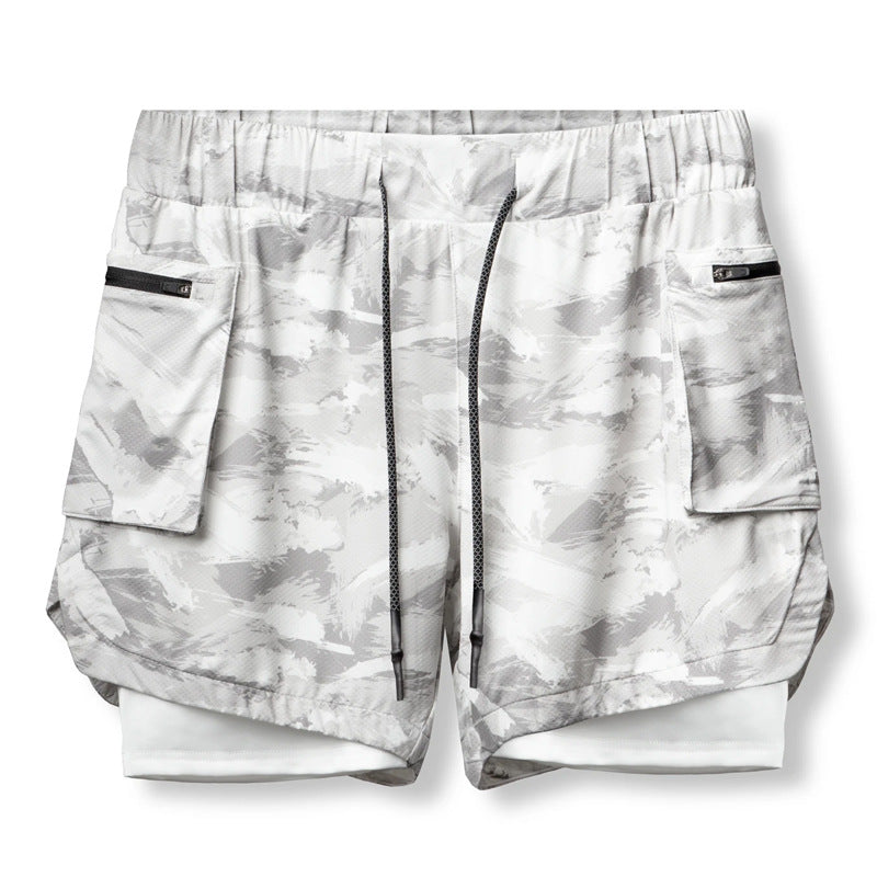 Herren Laufshorts Atmungsaktiv mit Reißverschlusstaschen