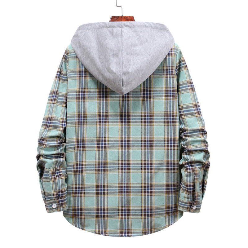 Herren Überhemd Kapuze Hoodie Modern