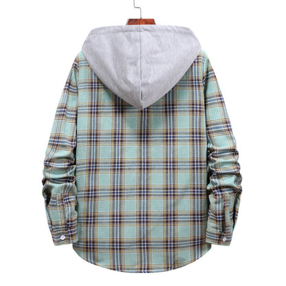 Herren Überhemd Kapuze Hoodie Modern